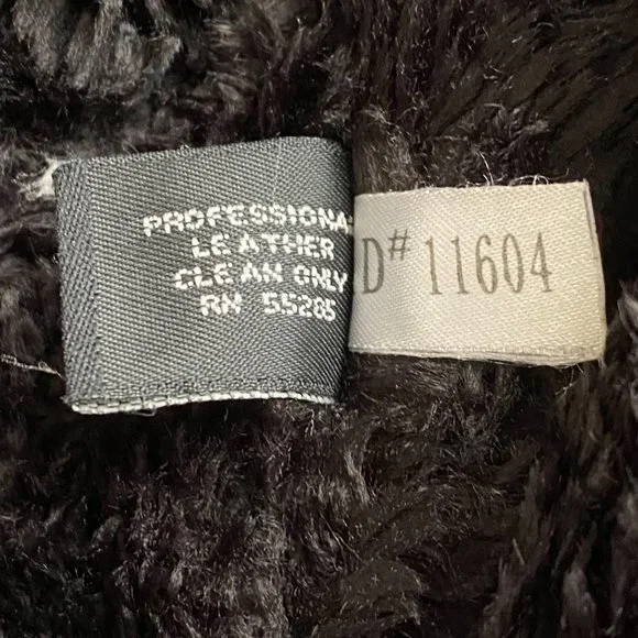 Express Black Leather Jacket Classic Style - Picture 14 of 16